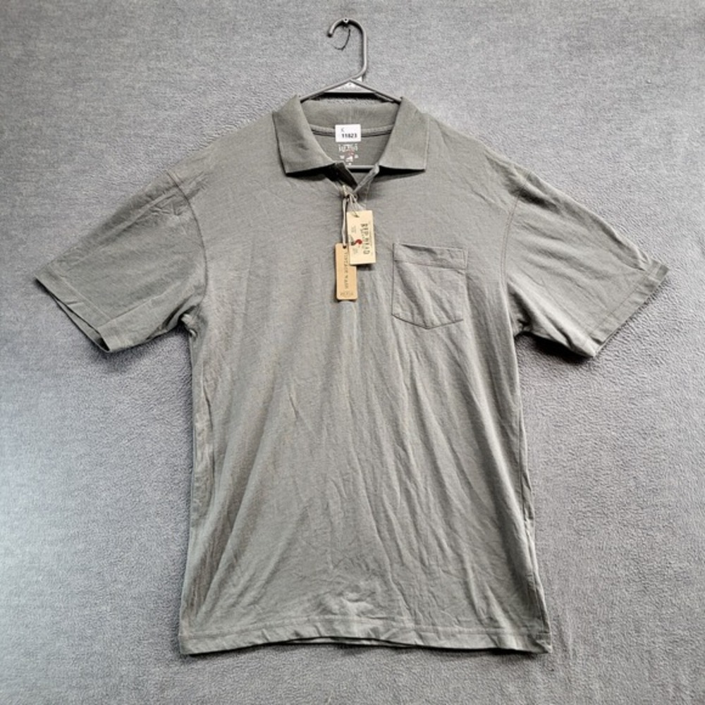 RedHead Men Polo Shirt Medium‎ Gray Vintage Wash Short Sleeve NWT